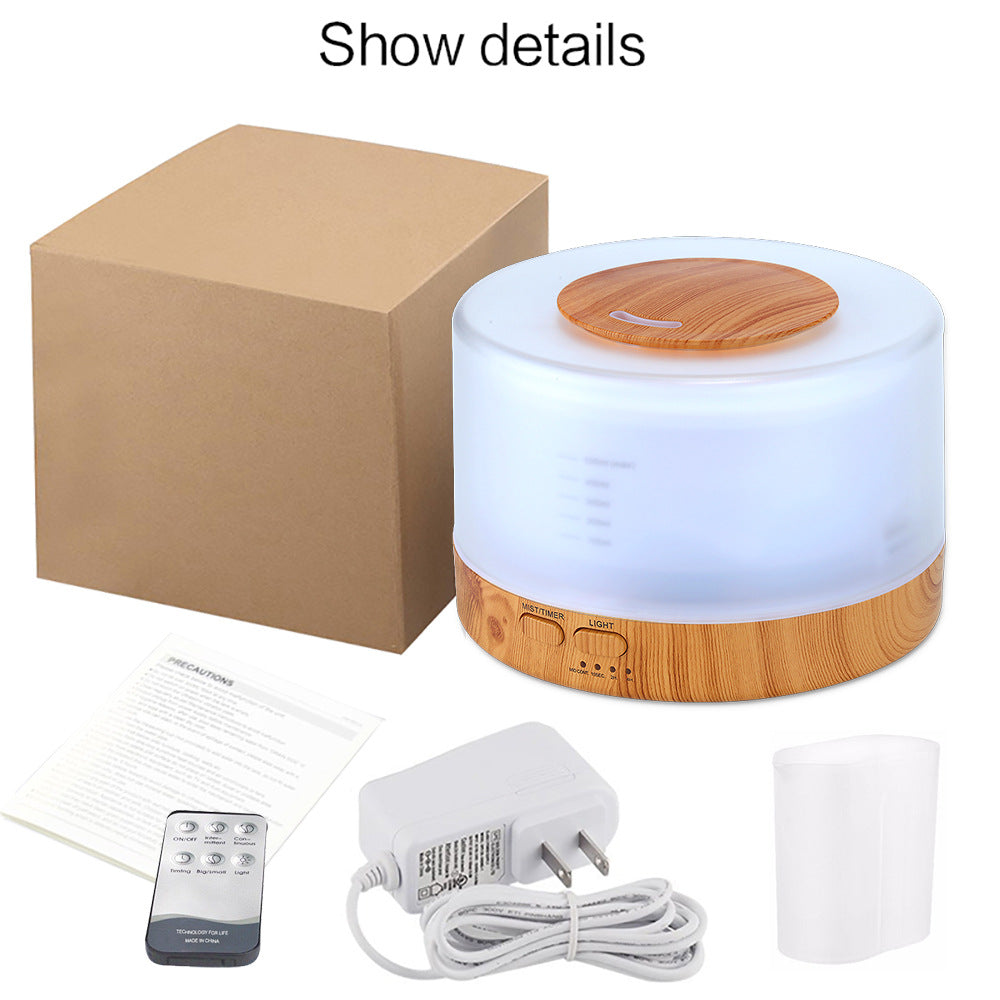 Large-capacity bluetooth speaker aroma diffuser colorful light wood grain aroma diffuser humidifier aroma diffuser