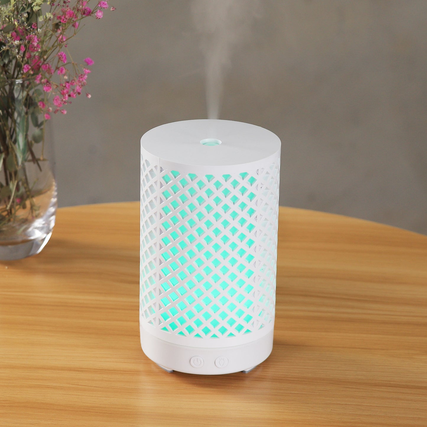 Hollow aroma diffuser ultrasonic atomizer household colorful night light desktop essential oil aromatherapy humidifier