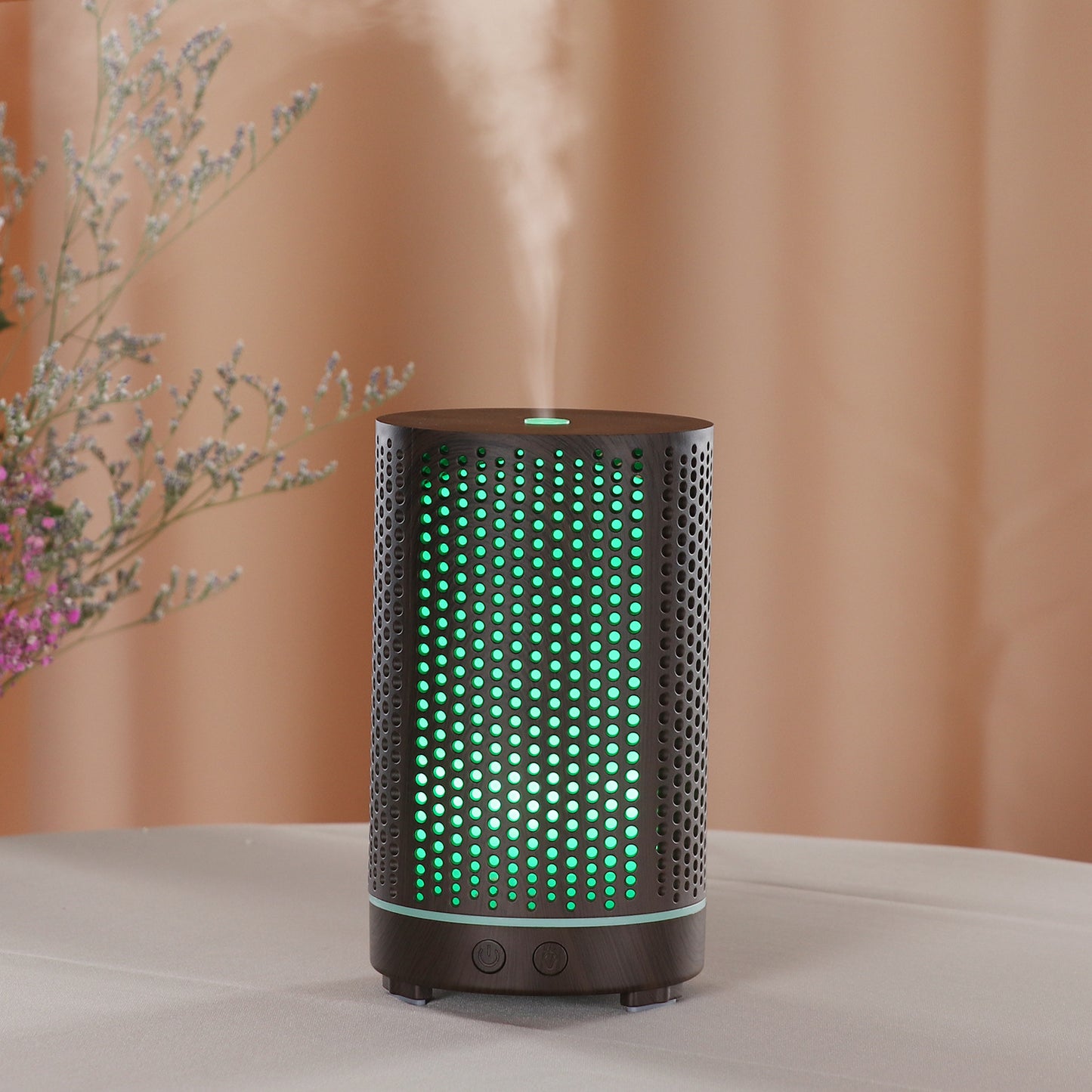 Hollow aroma diffuser ultrasonic atomizer household colorful night light desktop essential oil aromatherapy humidifier