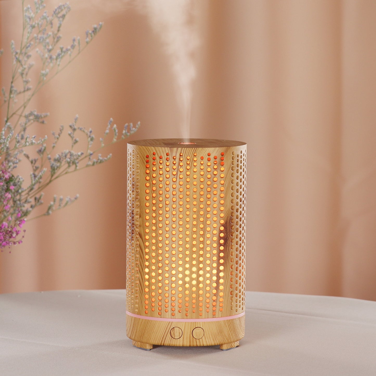 Hollow aroma diffuser ultrasonic atomizer household colorful night light desktop essential oil aromatherapy humidifier