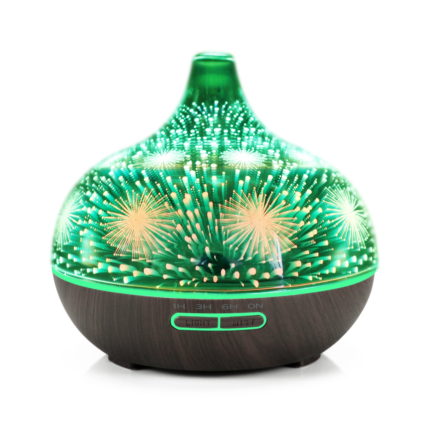 400ml aromatherapy machine humidifier 3d colorful fireworks aromatherapy night light glass home ultrasonic essential oil spreader