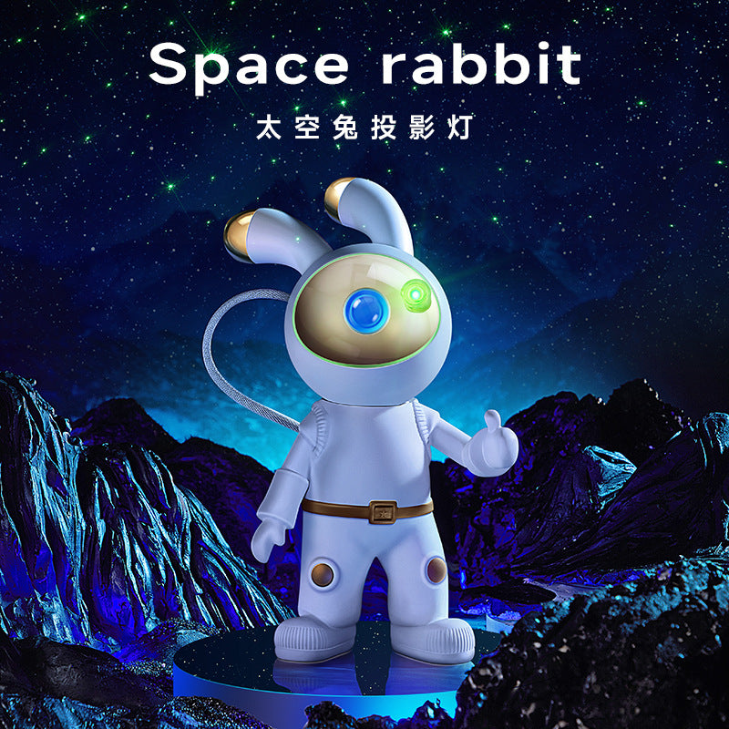 Starry sky lights creative bedroom atmosphere nebula aurora lights space rabbit astronaut projector children's projection lights