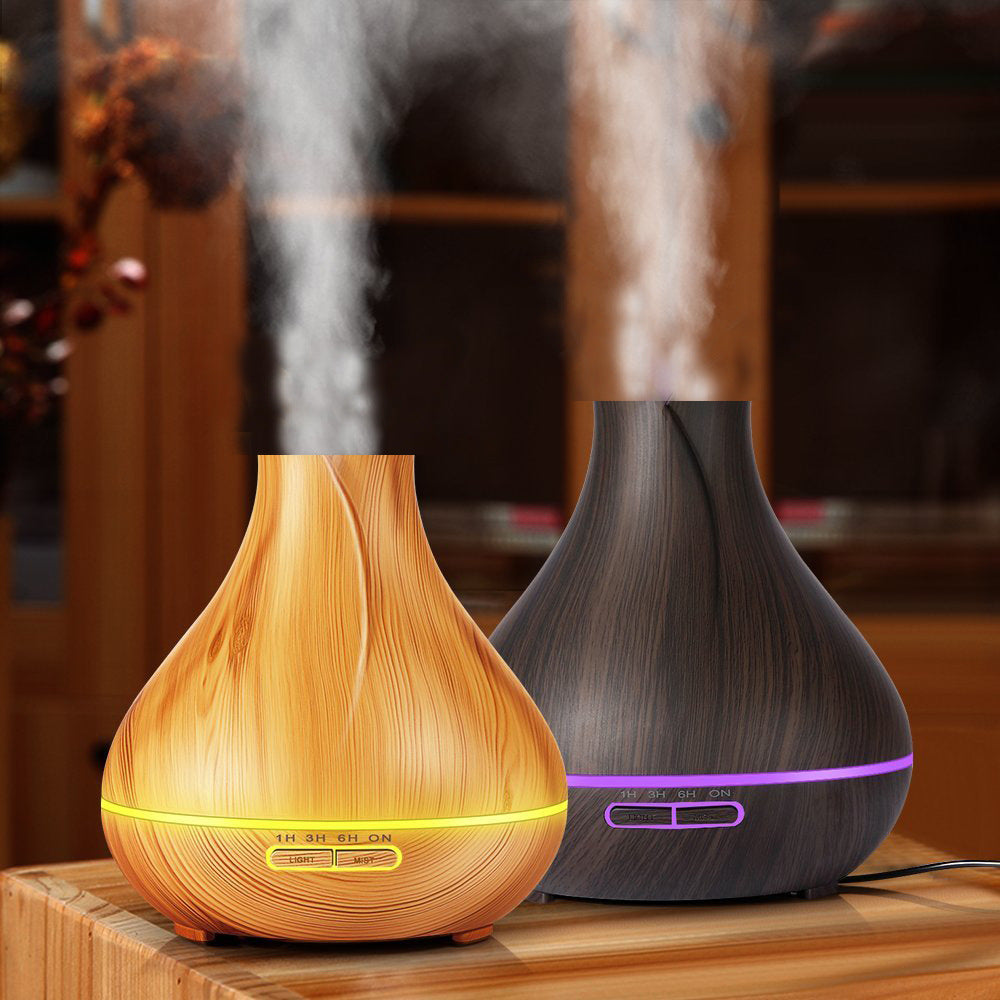 300ML vase essential oil humidifier color light wood grain ultrasonic cool mist aromatherapy diffusers