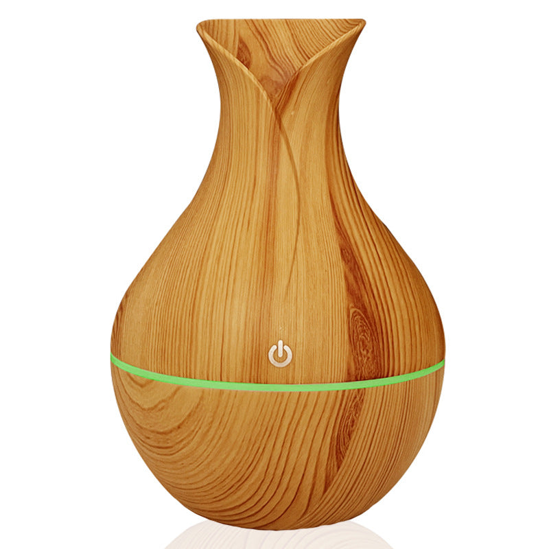 Wood grain diffuser home bedroom hotel ultrasonic essential oil spray humidifier dormitory night light silent diffuser