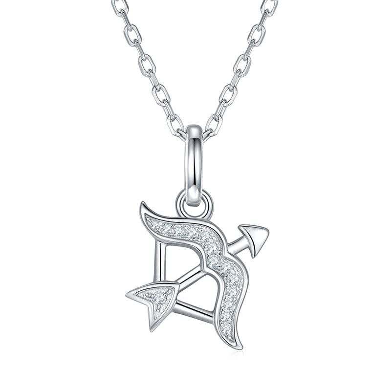 New Classic Zodiac Zodiac Series Pendant S925 Silver Inlaid D Moissanite Unisex Necklace