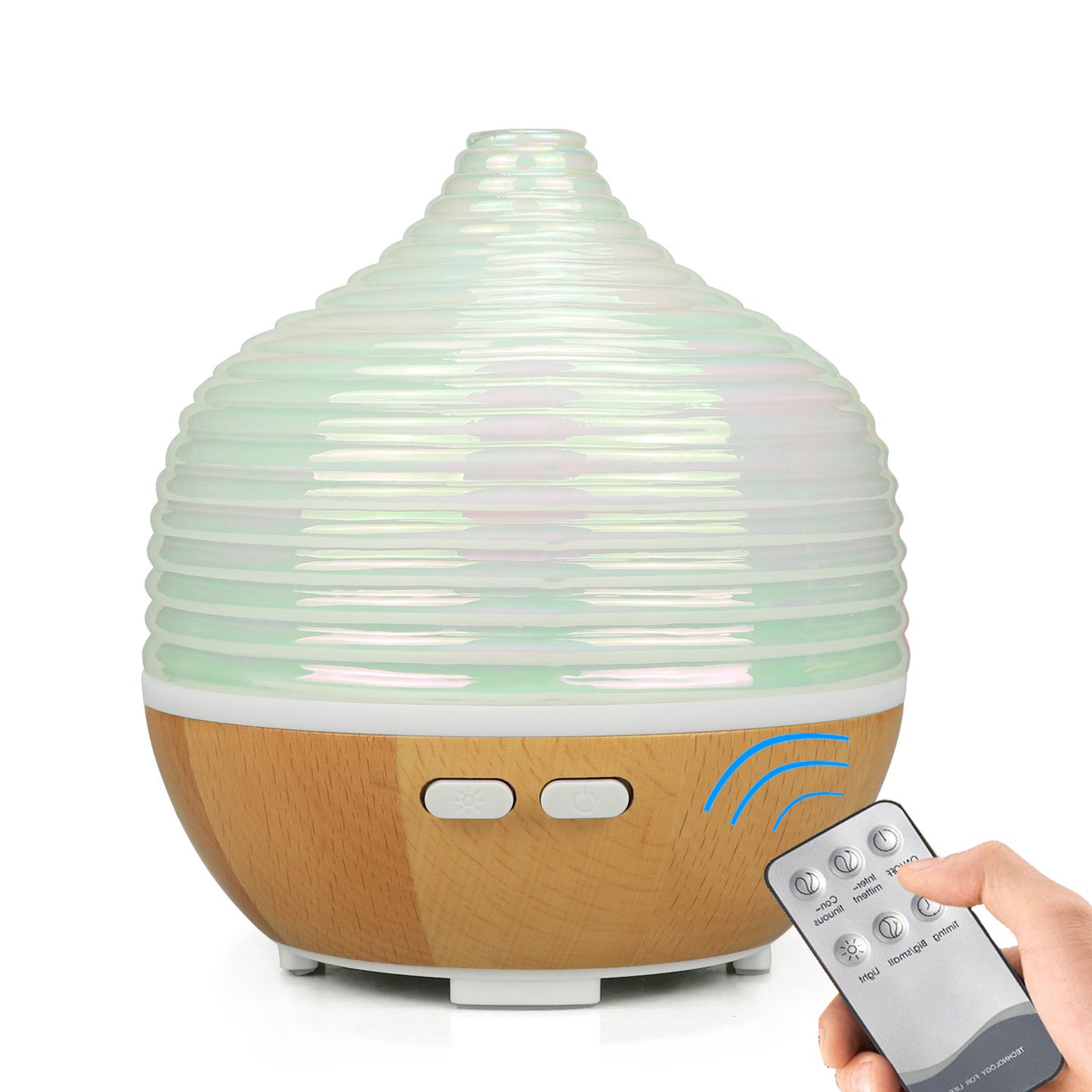 Spiral glass aromatherapy diffuser diffuser large capacity remote control ultrasonic aromatherapy humidifier