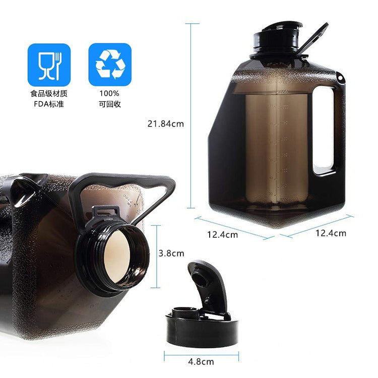 2.7L Creative Gym Large Capacity With Magnet Mobile Phone Photo Kettle 2.2Ll Lazy Stand Sports Kettle