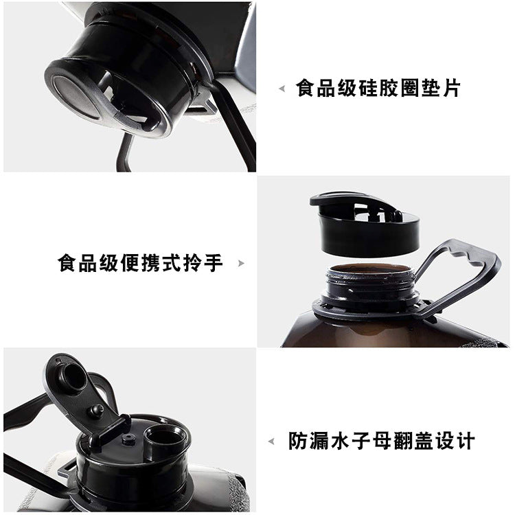 2.7L Creative Gym Large Capacity With Magnet Mobile Phone Photo Kettle 2.2Ll Lazy Stand Sports Kettle