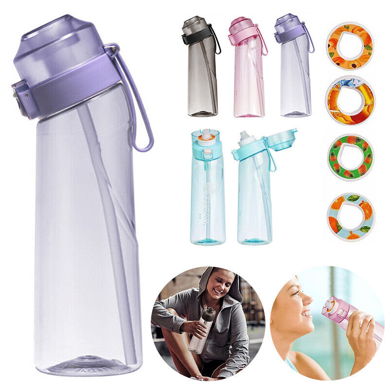 Transparent Fruit Fragrance Water Bottle with Flavor Pods,18.5 Oz/500ml,21.9 Oz/650ml Scent Sports Water Cup