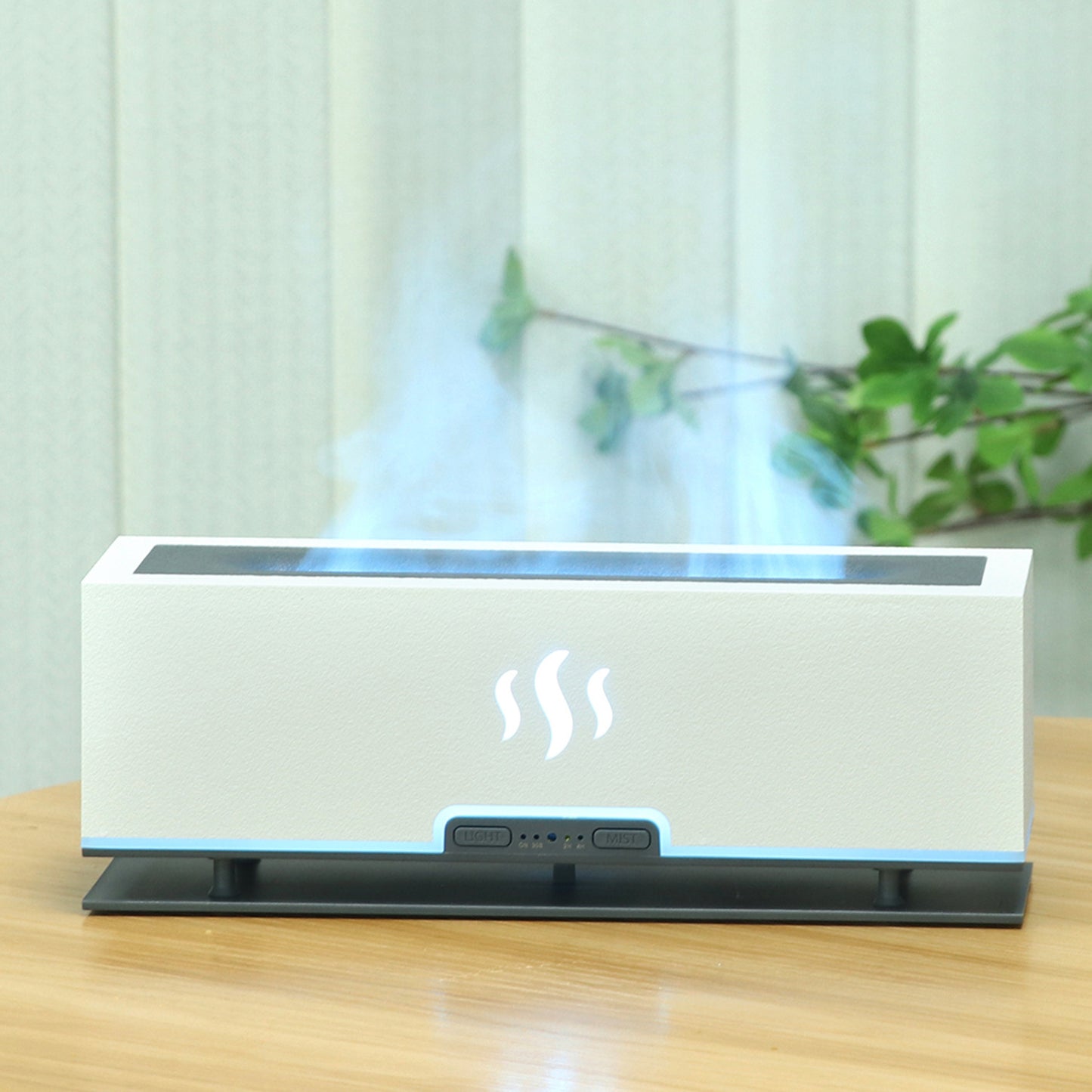 3D simulation three-dimensional flame humidifier 200ml air humidification aroma diffuser with remote control