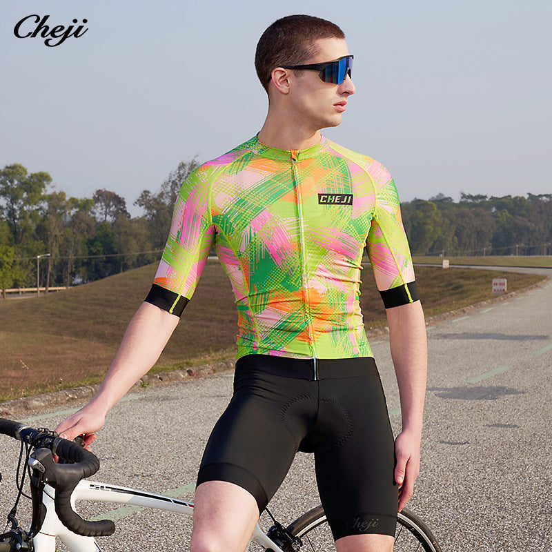 cheji trail cycling clothes women's short sleeve summer for men and women