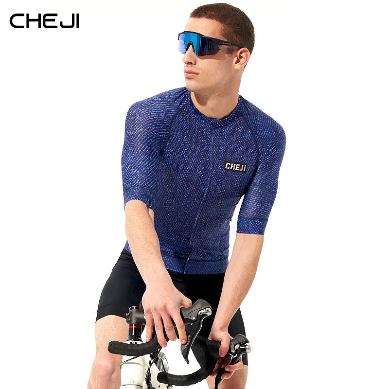 cheji trail cycling jersey short sleeve top summer men's bicycle shirt