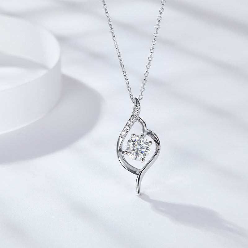 Valentine's Day gift 925 sterling silver pendant at first sight Allure necklace for girls niche gifts