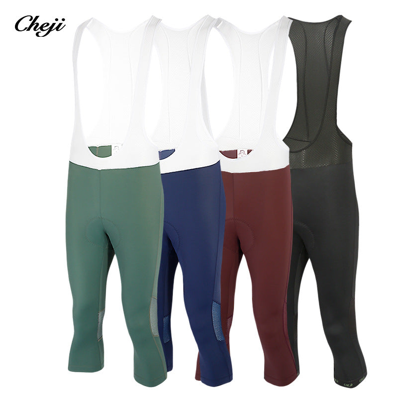 Cycling Bib Pants, Men's Summer 7-point Shorts