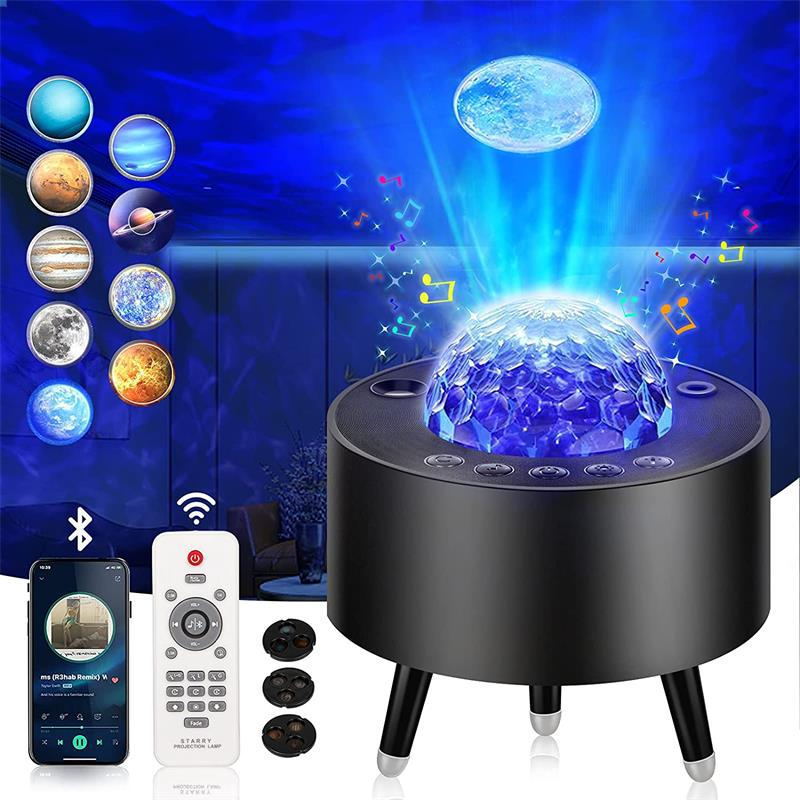 New tripod starry sky projection lamp, eight planetary laser lights, bedroom bedside tripod