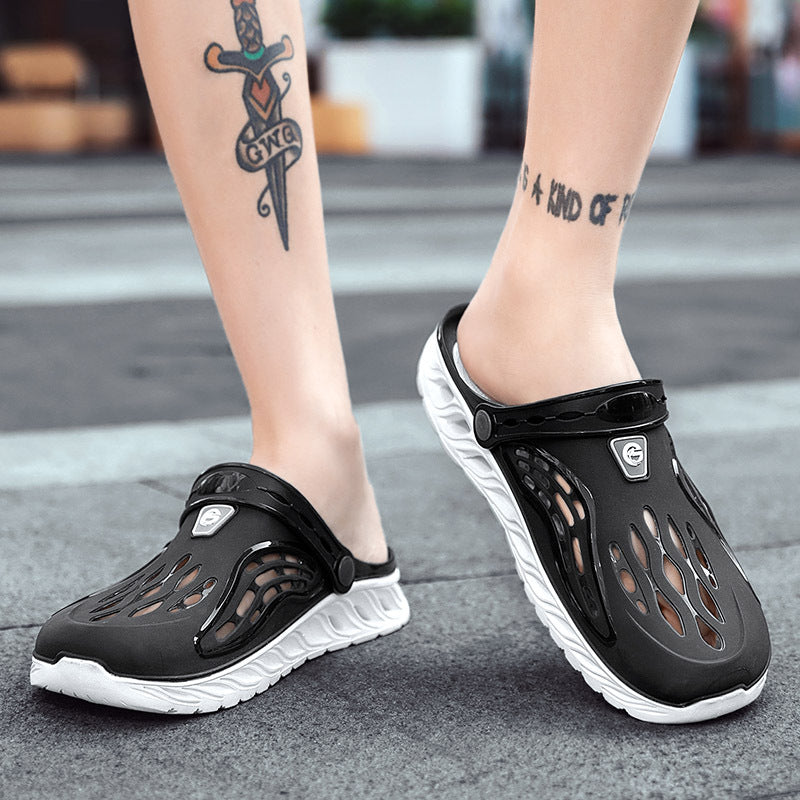 Hollow jelly shoes breathable plus size men's beach hole shoes