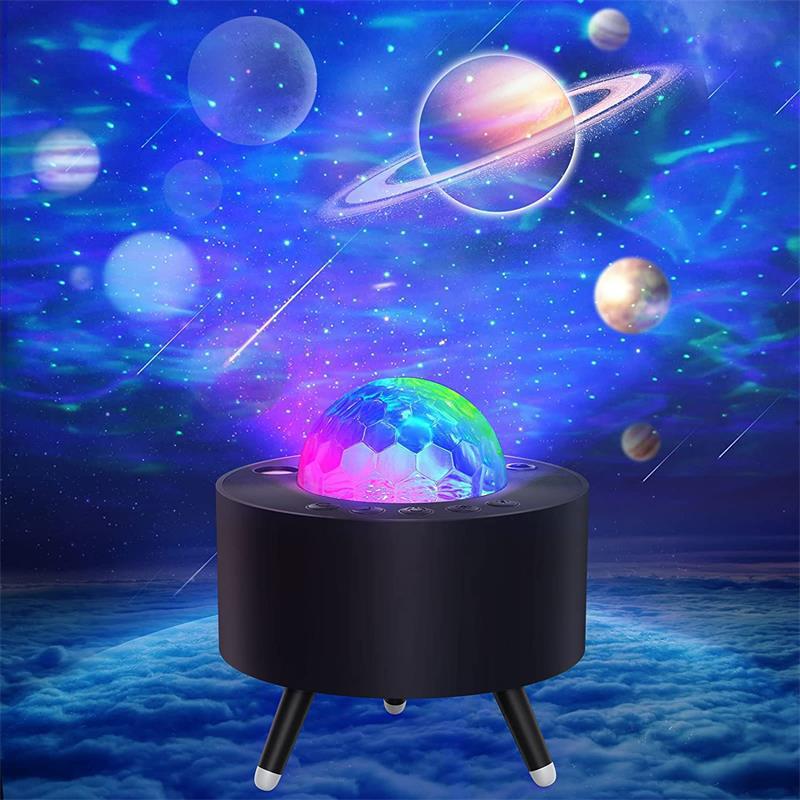 New tripod starry sky projection lamp, eight planetary laser lights, bedroom bedside tripod