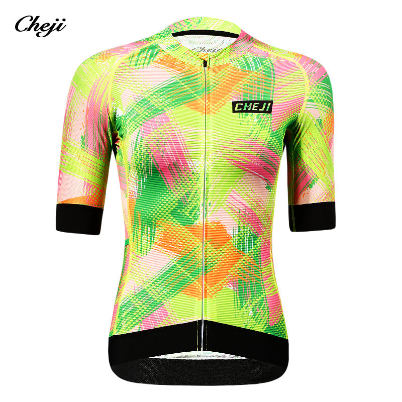 cheji trail cycling clothes women's short sleeve summer for men and women