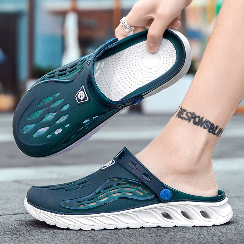 Hollow jelly shoes breathable plus size men's beach hole shoes